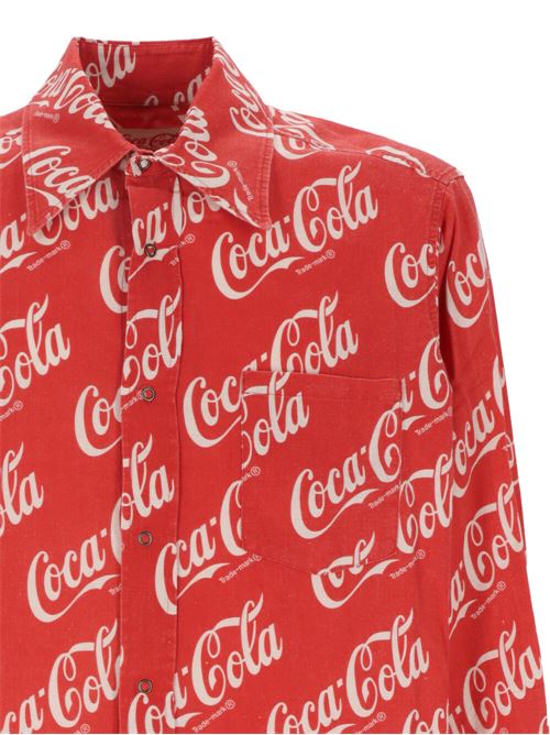 Coca-Cola print oversized shirt ERL | ERL08B015RED COCA COLA